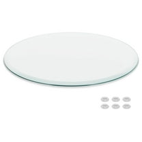 Better Bevel 36" Inch Round Glass Table Top | Tempered Glass Protector | Anti-Slip Pads/Bumpers | Coffee, Dining Table