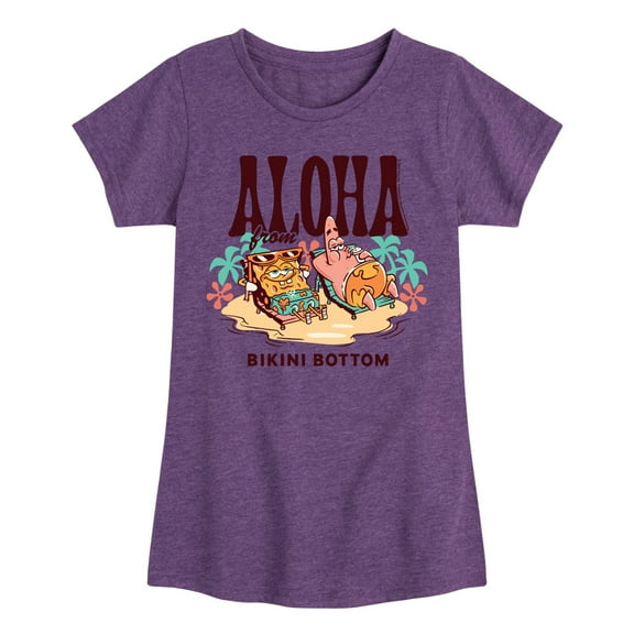 SpongeBob SquarePants - Aloha From Bikini Bottom - Toddler & Youth Girls Short Sleeve Graphic T-Shirt