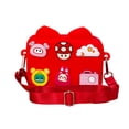 thumbnail image 1 of Bandolera de silicona de dibujos animados Crossbody Mini bolsa portátil para viajes escolares Estilo de hebilla al azar, rojo Inevent AP001516-01B, 1 of 7