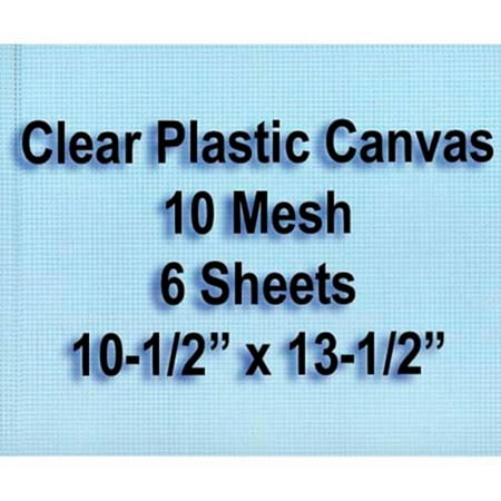 - 10-Mesh Clear Plastic Canvas Sheets, Set of 6