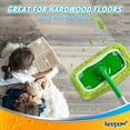 thumbnail image 5 of KEEPOW Reusable Microfiber Mop Pads Compatible with SwifferSweeper Mop, Dry Sweeping Cloths, Washable Wet Mopping Cloth Refills for Surface/Hardwood Floor Cleaning, 4 Pack (Mop is Not Included), 5 of 9
