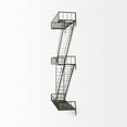 thumbnail image 4 of Mercana Gastown 42"H Gray Metal Wall-Mounted Fire Escape Shelf, 4 of 8