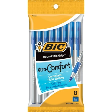 UPC 170330137278 product image for BIC Round Stic Grip Xtra Comfort Ball Pen  Medium (1.2 mm)  Blue  8-Count (96 Pe | upcitemdb.com