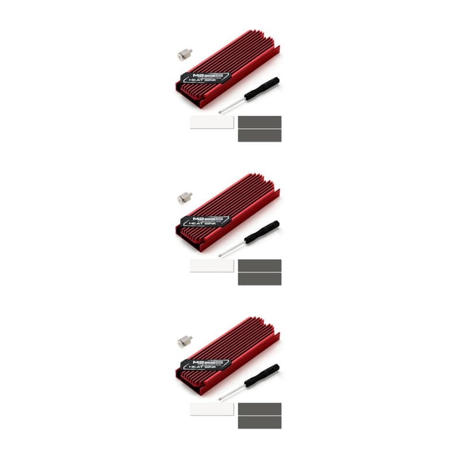 Seitruly SSD Sink Unidad de estado sólido Radiador de refrigeración M.2 2280 SSD Disipation Cooler con almohadillas térmicas para PC de escritorio Type4 NO4