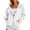 yue866-White, variant on KHONTS Velvet Zip up Hoodie for Women Fashion Long Sleeve Hooded Sweatshirts Cozy Fall Winter Jackets Tops White XL