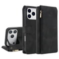 thumbnail image 1 of Case For IPhone 17 Pro Max/17 Pro/17 Air/17, PU Leather Shell With Zipper Card Slot Holder Cover, 1 of 5