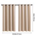 thumbnail image 3 of Curtains For Living Room,2 Pack Arlo Textured Thermal Insulated Curtain Panel Pair,Yellow, 3 of 5