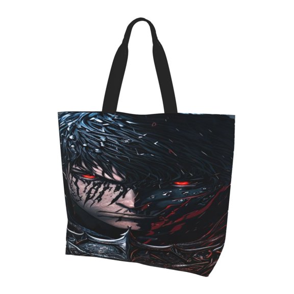 Cartoon Berserk (17) Totes Bag Shopping Shoulder Bags for Women Foldable Travel Work Large Reusable Portable Grocery Bag