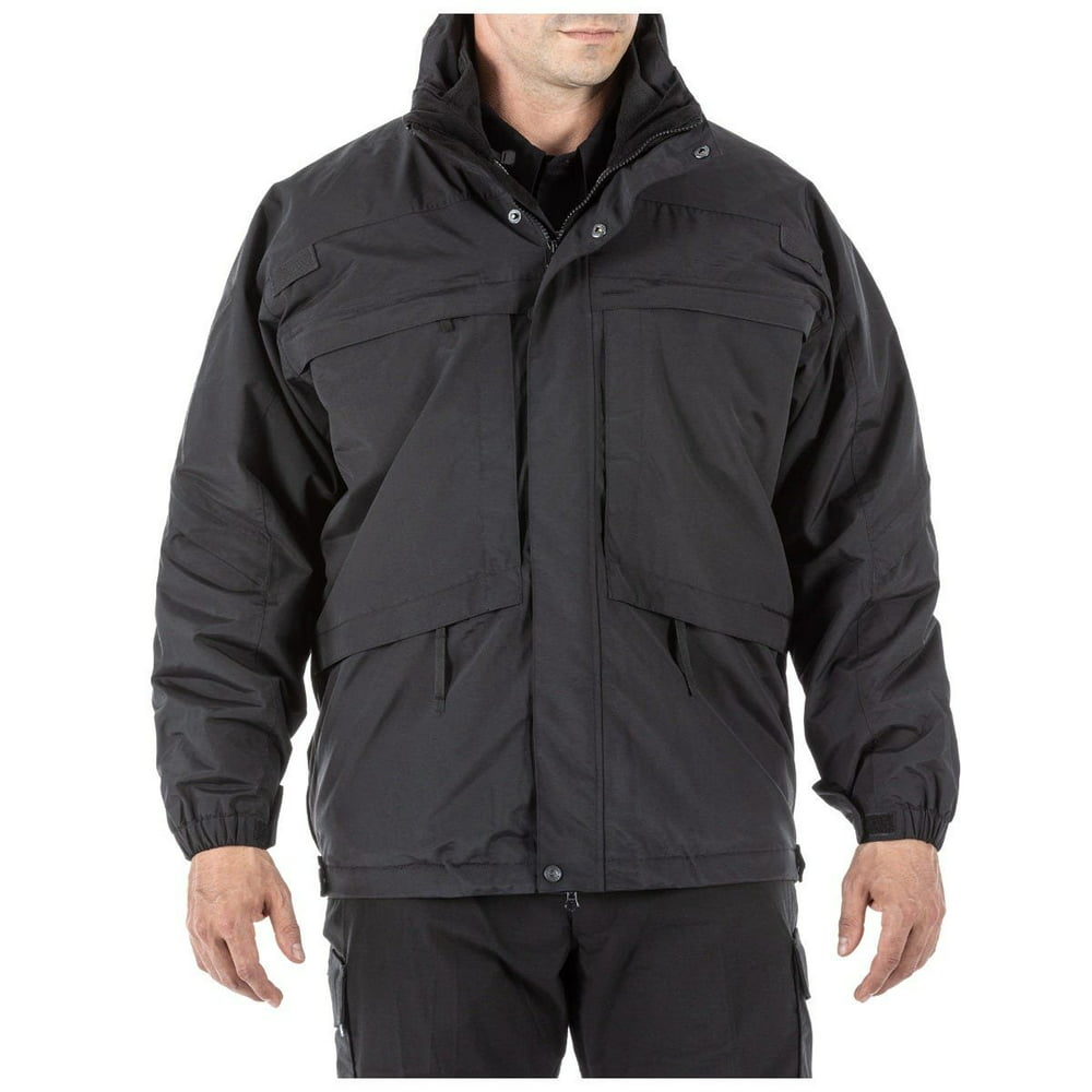 5.11 Tactical - 3-in-1 Parka, 100% NYLON OUTER 100% POLY INNER, BLACK 511 48001-019 2XL