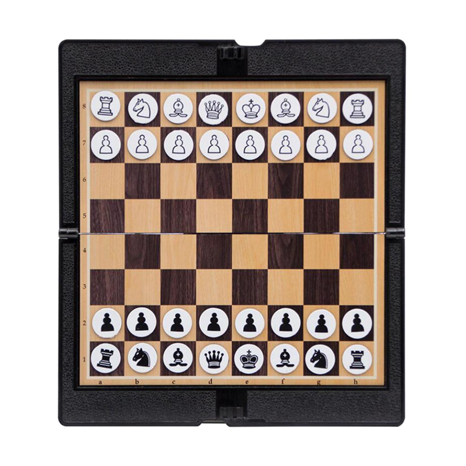 Foldable Mini Size Magnetic Chess Set Pocket Chess Board Game Family Game 