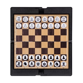 Big Mo's Toys Magnetic Travel Chess Set - Folding Board With Storage, Portable Game For Kids & Adults