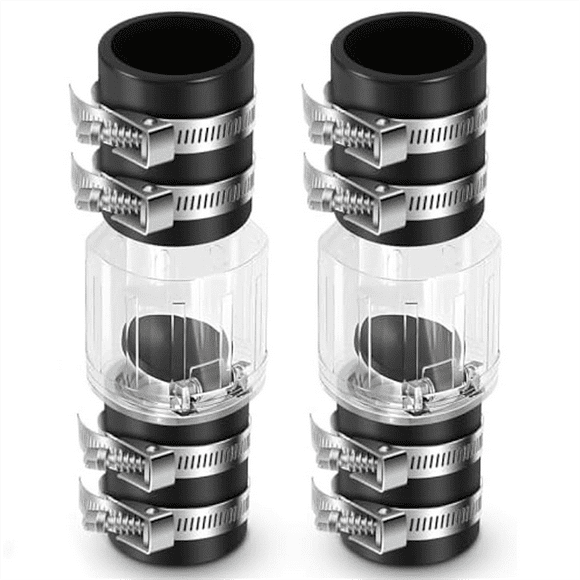Sump Pump Check Valve 1.5Inch,2pcs Silent Sump Pump Check Valve with Spring Loaded Flapper for Backflow Prevention