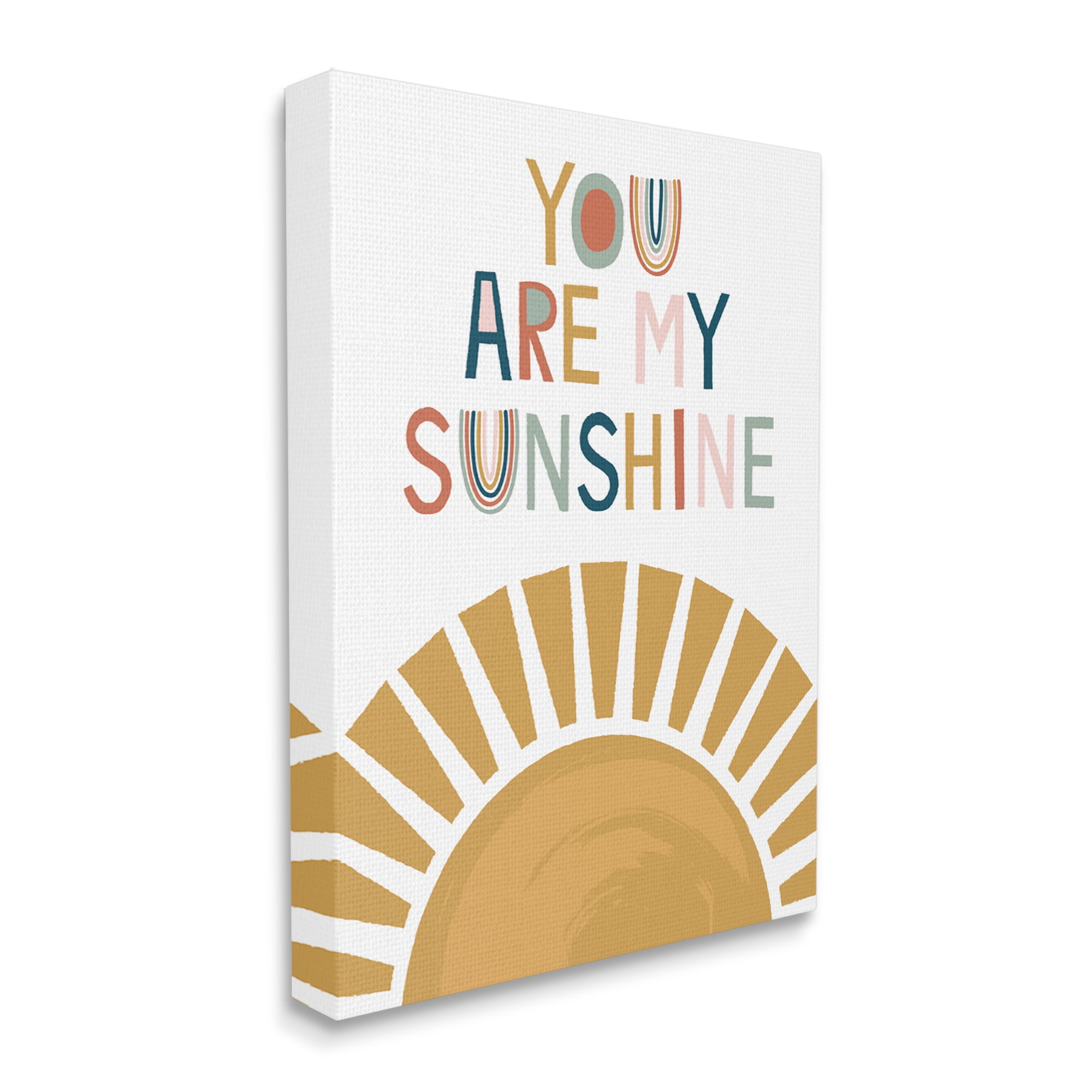Stupell Industries You Are My Sunshine Phrase Children's Sun Rise, 16 x 20,Design by Lisa Perry Whitebutton