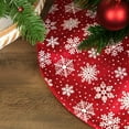 thumbnail image 3 of Northlight Glitter Snowflake Mini Christmas Tree Skirt - Red - 20", 3 of 7