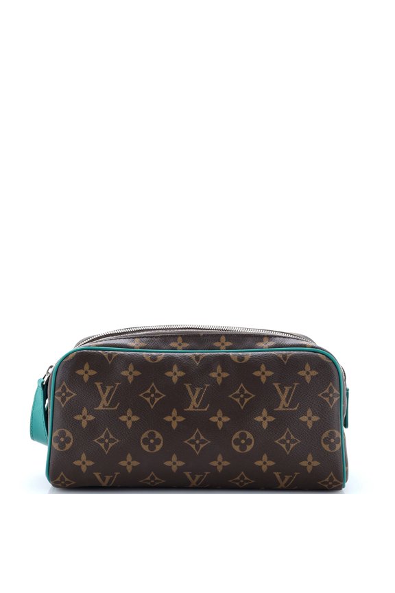 Pre-Owned Dopp Kit Toiletry Pouch Macassar Monogram Canvas By Rebag