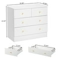 thumbnail image 6 of Modern White 4-Drawer Dresser Nightstand - Space-Saving Storage Cabinet for Bedroom, Living Room, Office, 6 of 7