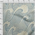 thumbnail image 3 of oneOone Cotton Silk Dusty Blue Fabric Japanese Sewing Material Print Fabric By The Yard 42 Inch Wide, 3 of 6
