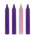 thumbnail image 2 of Mega Candles 4 pcs Unscented Christmas Advent Candles Set, Hand Poured Premium Wax Taper Candle 5 Inch x 3/4 Inch, Holidays, Occasions, Events, Festivities, Devotional, Church, Wreath, Party, Gifts, 2 of 4