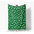 thumbnail image 4 of St Patricks Day Throw Blanket, Lucky Clover Leaves Shamrock Blankets and Throws, Super Soft Cozy Green Blankets Spring Holiday Throws for Bed Couch Sofa, 60 x 80 Inches, 4 of 4