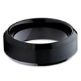 thumbnail image 2 of 8mm Black Tungsten Ring,Engagement Ring,Tungsten Carbide Ring,Tungsten Ring,Black Wedding Ring, 2 of 4