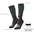 thumbnail image 5 of Picia Women Crew Soft Moisture-wicking Socks Stylish Avian Gathering Pattern Design Cotton Socks, One Size fit All, 5 of 9