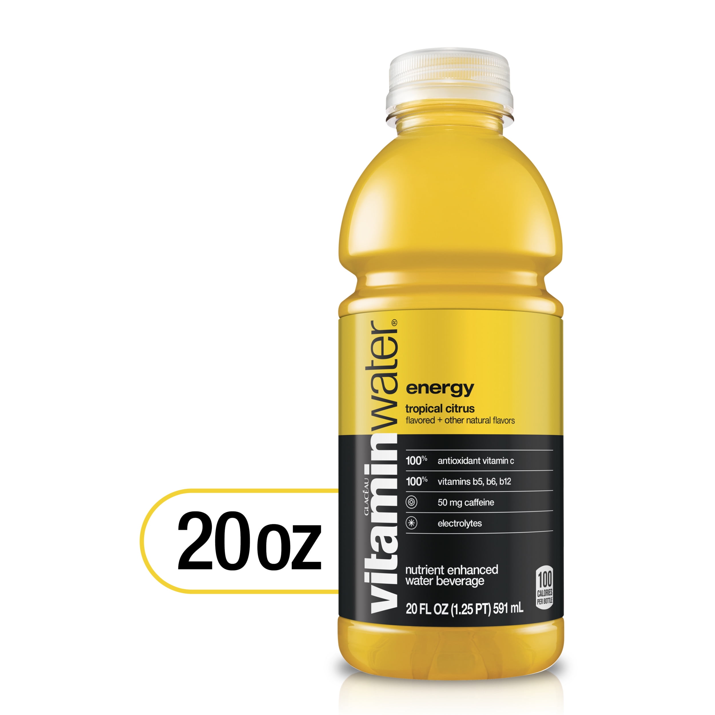 vitaminwater energy electrolyte enhanced water w/ vitamins, tropical