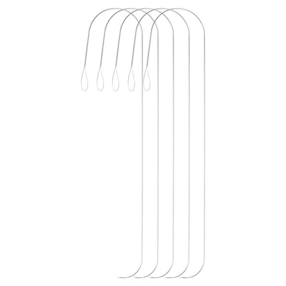 Uxcell Big Eye Beading Pin 5.5 inch Long Curved Beading Needles with Handle 5 Pack