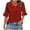 Red, variant on Nfurl Womens 3/4 Length Sleeve Shirts Trendy Polka Dot Graphic Tops Dressy Casual V Neck Shirt Lightweight Comfy Blouses for Going Out 2025 Fall Clothings Pink L