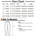 thumbnail image 3 of Wycnly Womens Cropped Pants Womens Cropped Pants Casual Solid Elastic Waist Loose Straight Leg Trousers Fall Lightweight Vintage Cotton Linen Pants with Pocket Fall Savings Clearance, 3 of 5