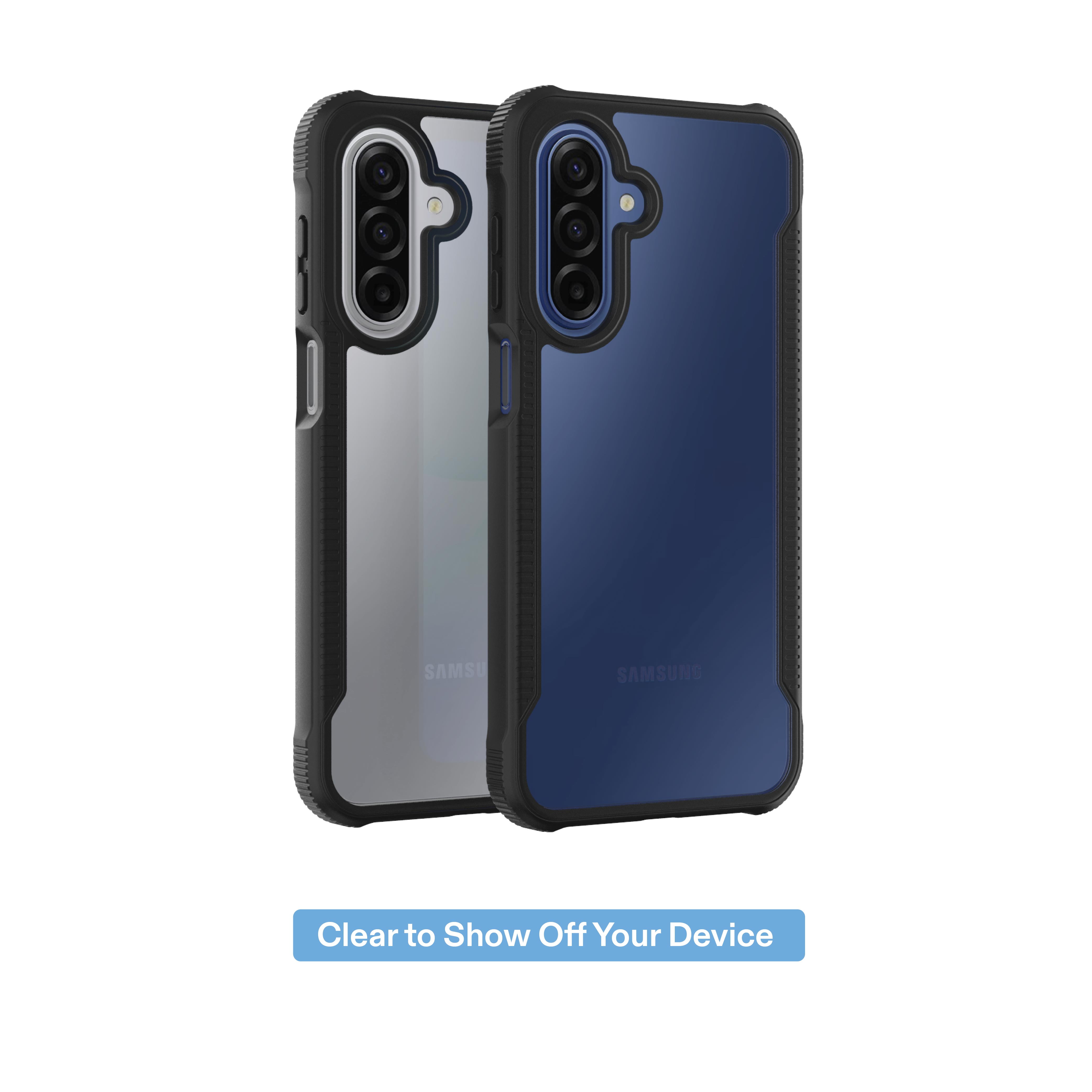 onn Dual-Layer Phone Case for Samsung Galaxy A17 5G - Black/Clear