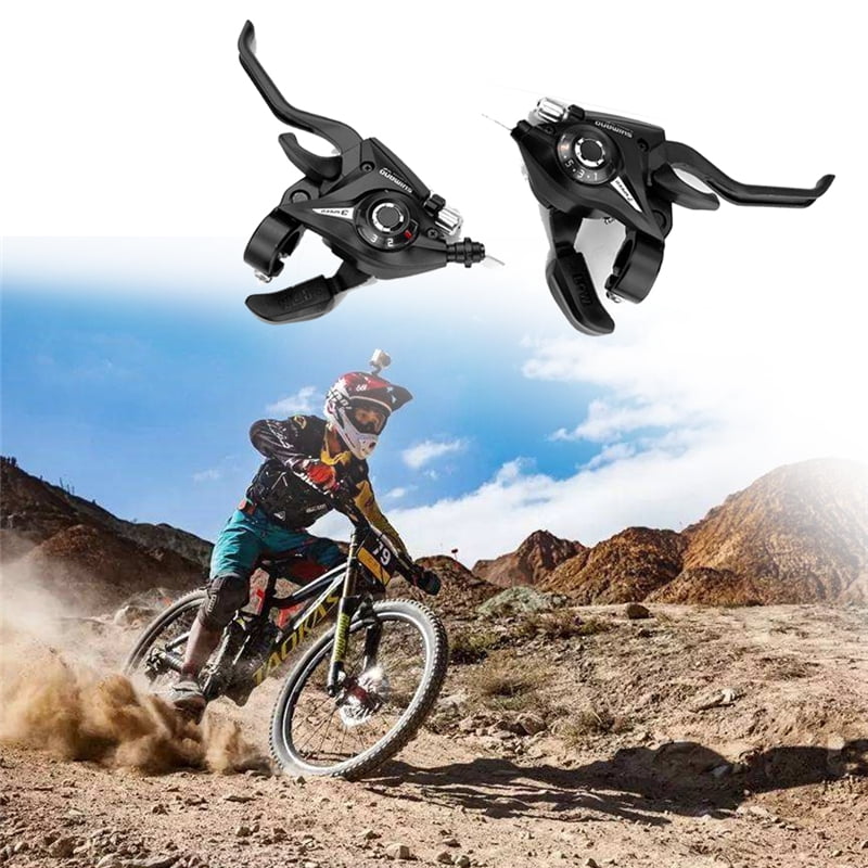 1 Pair Set ST-EF51-7 MTB Bike Gear 3 x 7 Speed Brake Shifter Brake Lever Black*