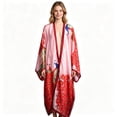 thumbnail image 3 of WeHello Women's shirt peacock print kimono long style clothes summer casual swimsuit cardigan, 3 of 7