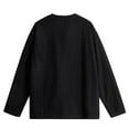 thumbnail image 3 of VgaVtl Fall Winter Mens Long Sleeve T Shirt Black Clothes for Men Shirts Layering Loose Vacation Leisure Plain Soft Shirts,L, 3 of 3