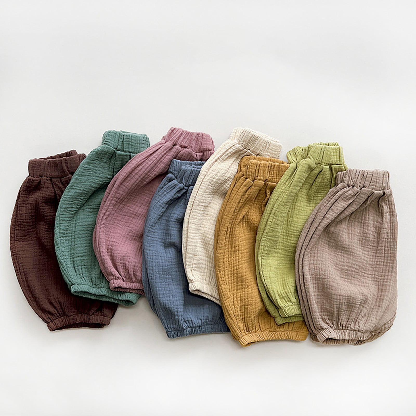 UACY Baby Bloomers for Boys Girls Cotton Linen Bubble Shorts 𝐃iaper 𝐂overs Infant Solid Underwear Cute Summer Clothes ﻿ (Beige, 4-5 Years)
