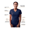 thumbnail image 3 of Adar Pro Scrubs pour Femmes - Haut de Scrub Moderne Col en V, 3 of 7