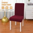 thumbnail image 2 of Forro de asiento Irfora Funda para silla simple Asiento y descanso en un medio paquete M Funda protectora para silla Material de vellón polar Rejilla de rayas elásticas para comedor Hotel Us Irfora Forro de asiento, 2 of 5