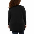 thumbnail image 6 of Matty M Women's Ribbed Summer Cardigan ( Black, Medium), 6 of 6