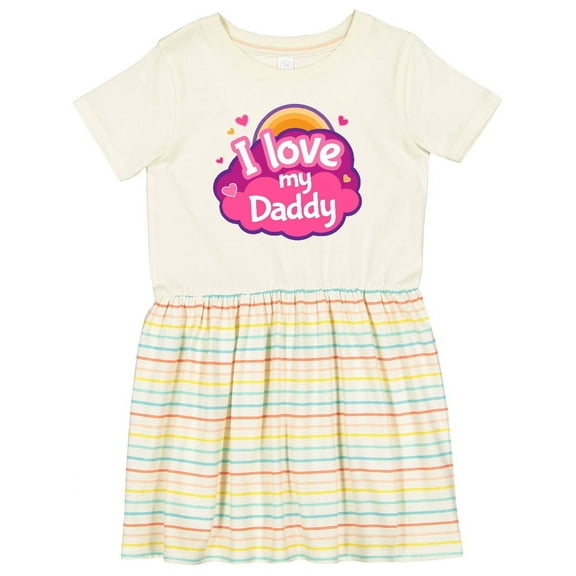 Inktastic I Love My Daddy Girls Girls Toddler Dress