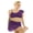 Purple, variant on Womens Contemporary Lyrical Dance Dress One Shoulder Lace Overlay Asymmetric Dance Outfit