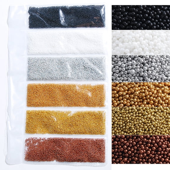 XmhyTop-A Glass Bubble Beads, Micro Beads No Hole Beads Tiny Glass Beads for Nail Art DIY Crafts,B001