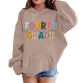 thumbnail image 2 of RMGVDSD Hoodies for Girls Back To School Hooded Sweatshirts Letter Print First Day Of School Hoodie Pullover Tops Loose Fit Trendy Clothes Comfy Sweatshirt 3-4 Years, 2 of 5