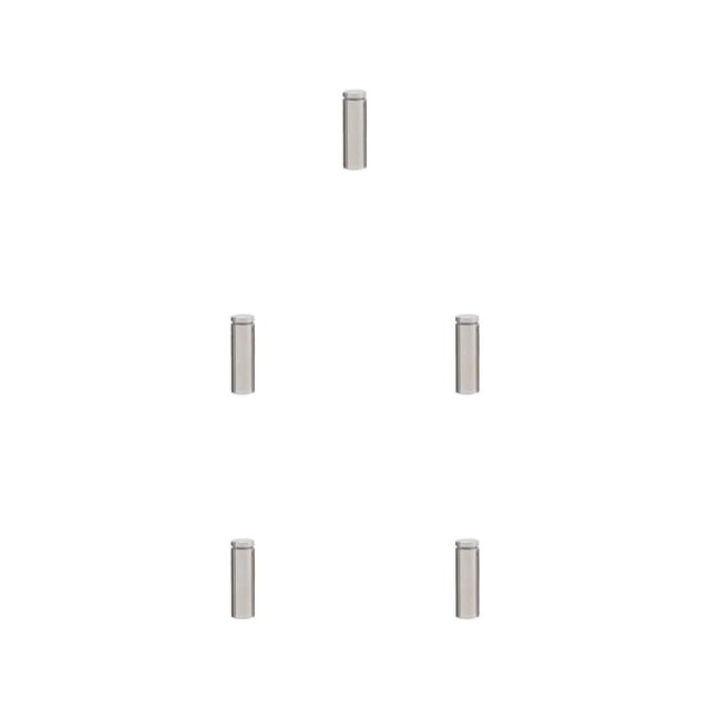 Justharion Advertising Screw Standoff Durable Streamlined Design Glass Mirror Nail Nut Wall Hanging Bracket Strong Bearing Capacity 25x80mm 5Set