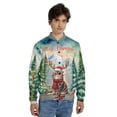 thumbnail image 4 of Merry Christmas Santa Reindeer Antlers Exotic Shorthair Sleigh Xmas Winter Holiday All Over Print 3D Baseball Jacket Cat Lover Kitten Owner Gifts Bomber Jacket Softball - 00023, 4 of 6