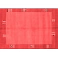 thumbnail image 1 of Ahgly Company Machine Washable Indoor Rectangle Abstract Red Modern Area Rugs, 8' x 12', 1 of 4