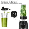 thumbnail image 5 of La Reveuse Personal Size Smoothies Blender 300 Watts with 24 oz BPA Free Portable Travel Sports Bottle (Grey), 5 of 7