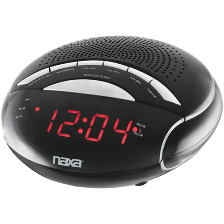 Naxa NRC170 Digital Alarm Clock with AM/FM Radio (Best Am Fm Alarm Clock Radio)