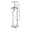 Chrome, variant on SUMERAIN Waterfall Freestanding Bathtub Faucet with Hand Shower, Antique High Flow Floor Mount Tub Filler, Chrome Finish