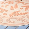 thumbnail image 3 of Safavieh Courtyard Euler Floral Indoor/Outdoor Area Rug, Natural/Terracotta, 6'7" x 6'7" Round, 3 of 7