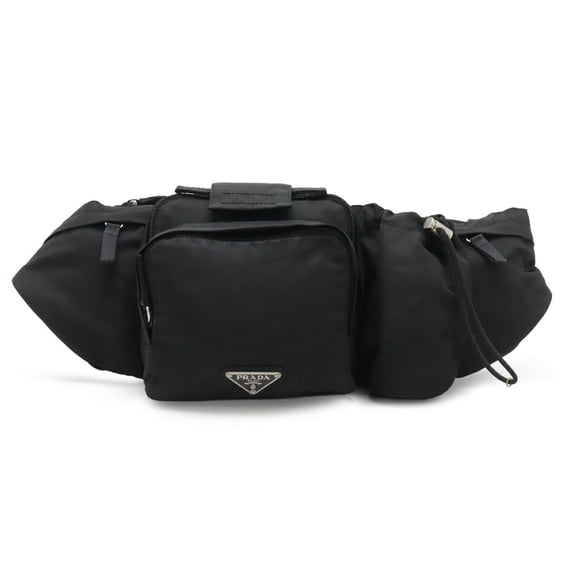 Pre-Owned PRADA Waist Bag, Pouch, Body Hip Nylon, NERO Black, VA0056