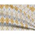 thumbnail image 4 of oneOone Rayon Yellow Fabric Argyle Check Fabric For Sewing Printed Craft Fabric By The Meter 56 Inch Wide, 4 of 5
